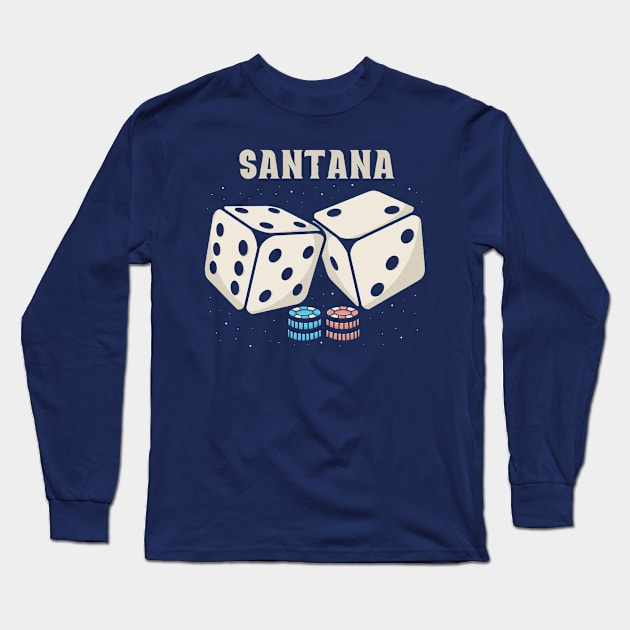 santana Dice Long Sleeve T-Shirt by Hsamal Gibran